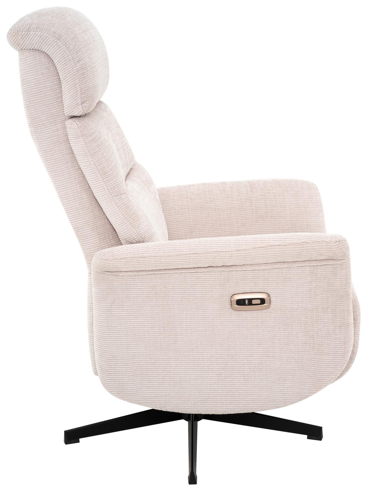 Relaxsessel Manila Chenille Silber, B: 73 Cm - Silberfarben/Schwarz, MODERN, Textil/Metall (73/113/89cm)