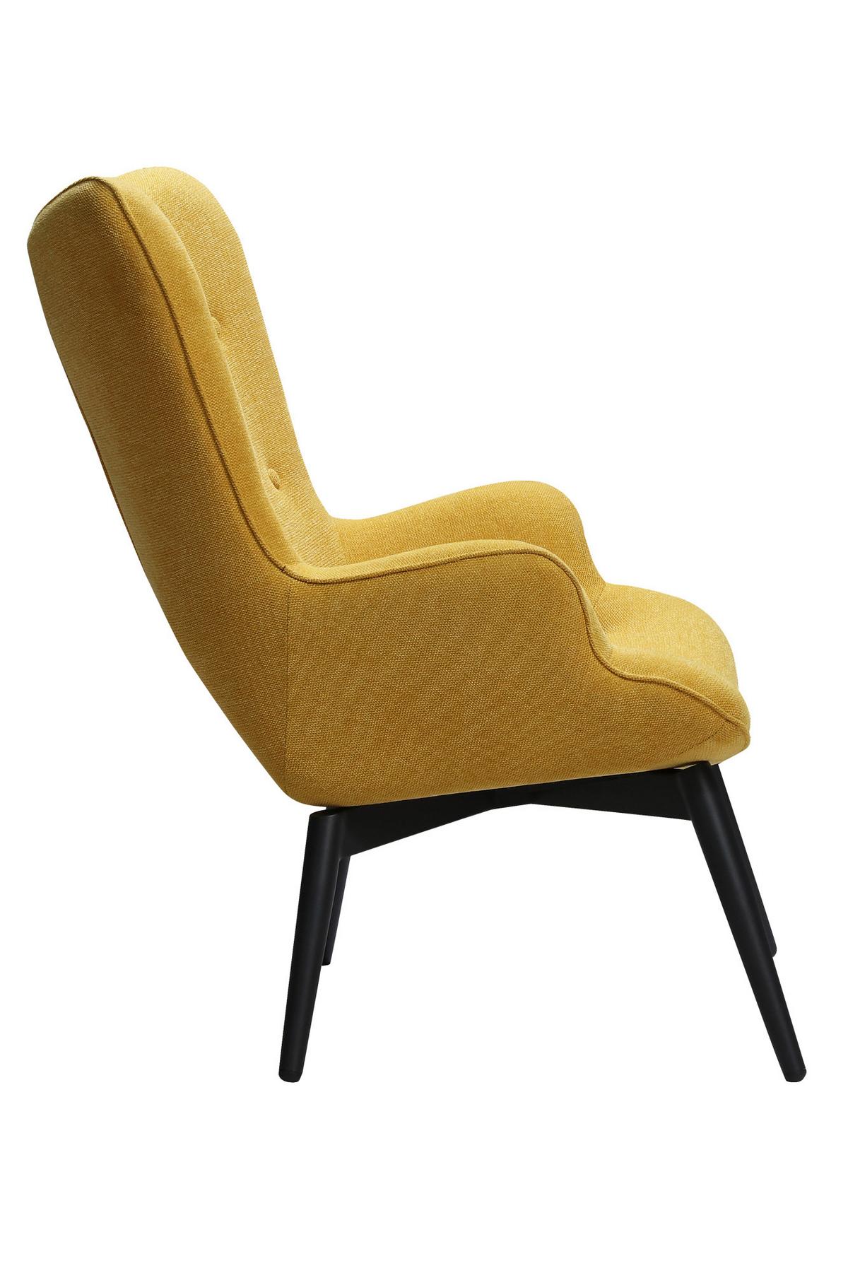 Sessel Gelb B: 80 Cm - Gelb/Schwarz, MODERN, Textil (80/92/99cm) - Livetastic