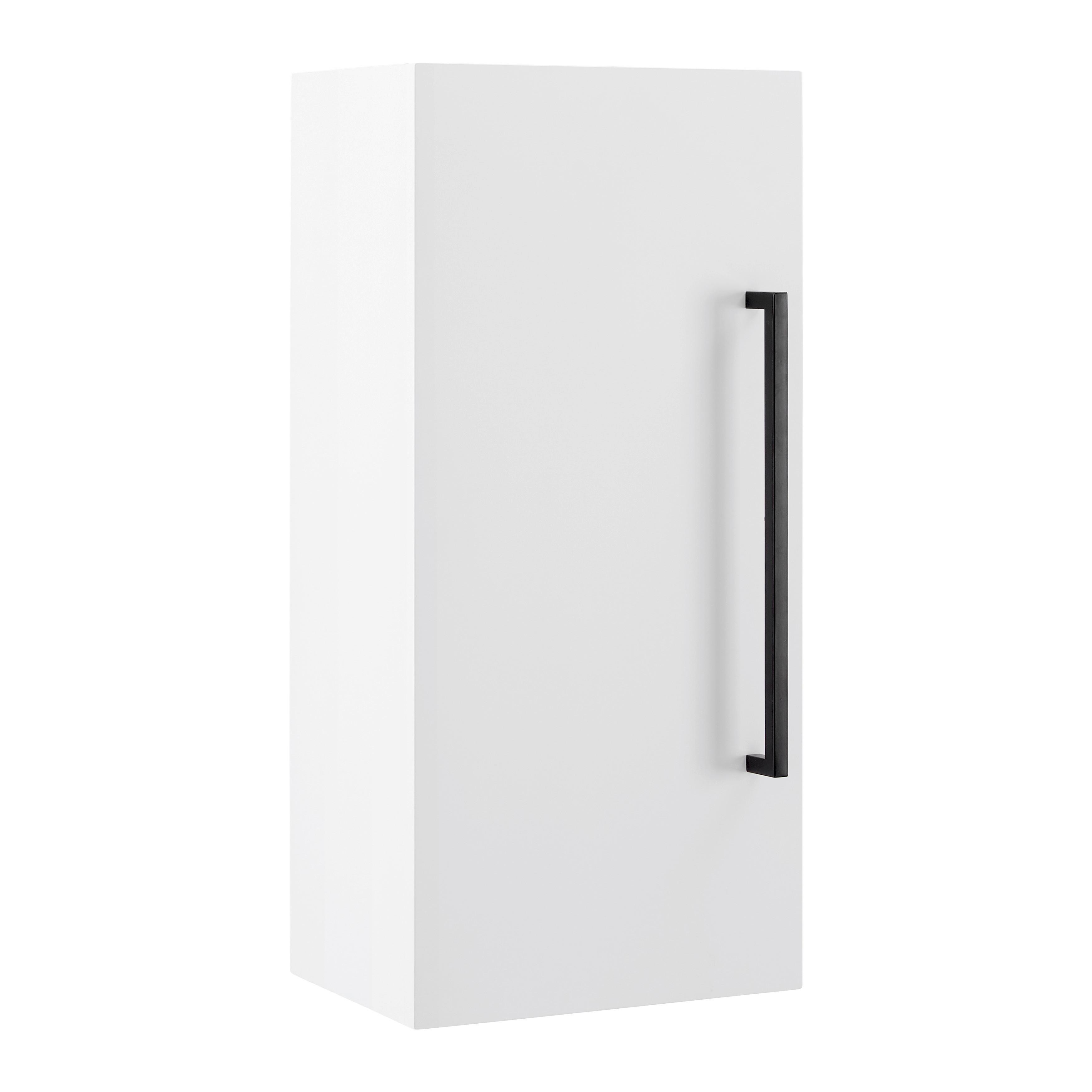 Závesná skrinka MARIANNE biela - čierna/biela, Modern, kov/kompozitné drevo (30/64/20cm) - Bessagi Home