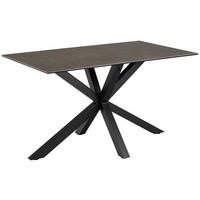 Jídelní stůl keramika 135x80cm - černá, Trend, kov/keramika (135/76/80cm) - MID.YOU