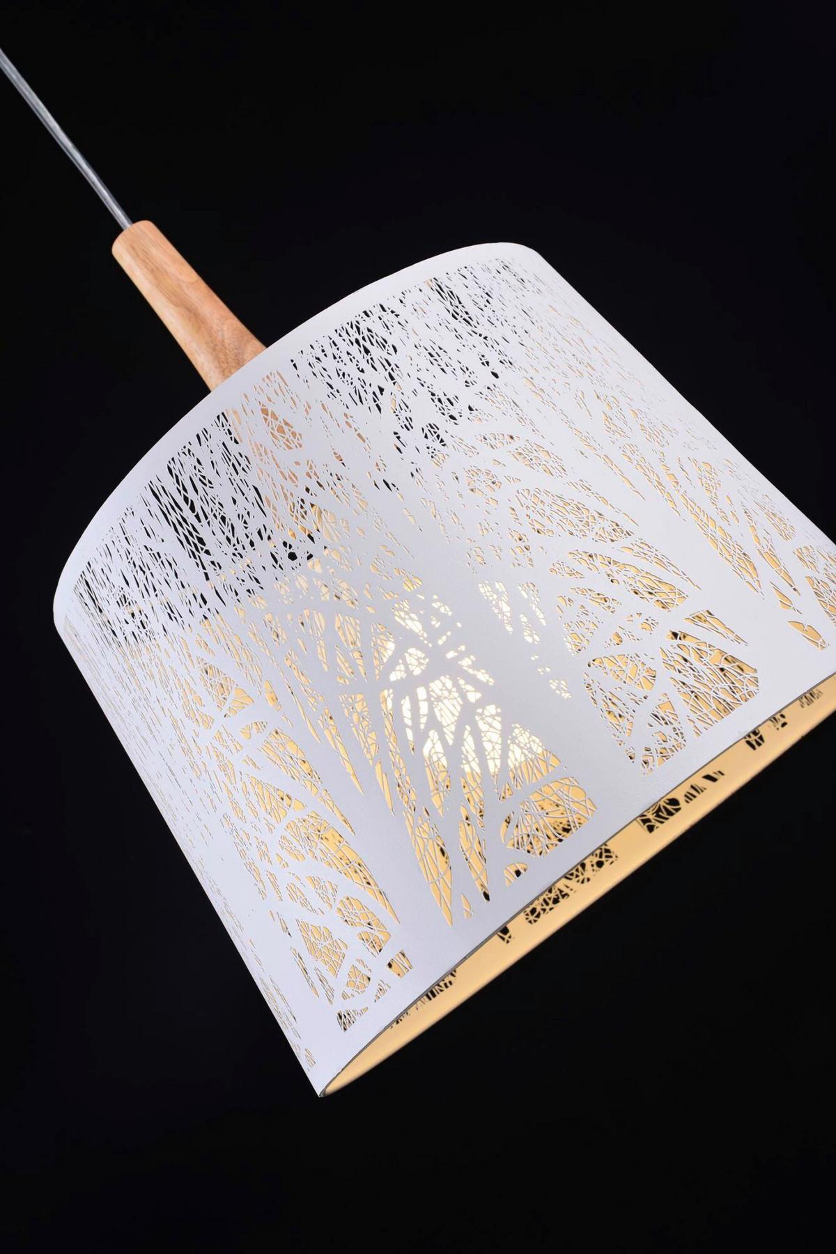 Pendelleuchte Lantern - Weiß, Trend, Holz/Metall (35/40cm) - MAYTONI