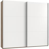 Schwebetürenschrank 250cm Level, Weiß/eiche Dekor - Eichefarben/Alufarben, MODERN, Holzwerkstoff (250/236/65cm) - MID.YOU