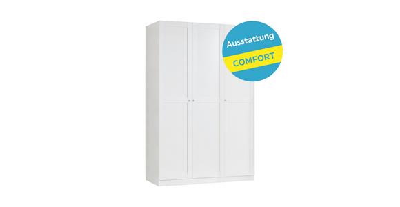 Drehtürenschrank Mit Schubladen 137cm Unit Weiß - Weiß, MODERN, Holzwerkstoff (136,7/210/58,3cm) - Ondega