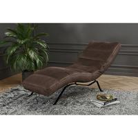 Relaxliege Swing Black Dunkelbraun B: 65 Cm - Dunkelbraun/Schwarz, Design, Leder (65/65-95/171cm) - Livetastic