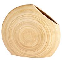 Vase Carlota Oval Bambus Naturfarben H: 17 cm - Naturfarben, MODERN, Naturmaterialien (20/17cm) - James Wood
