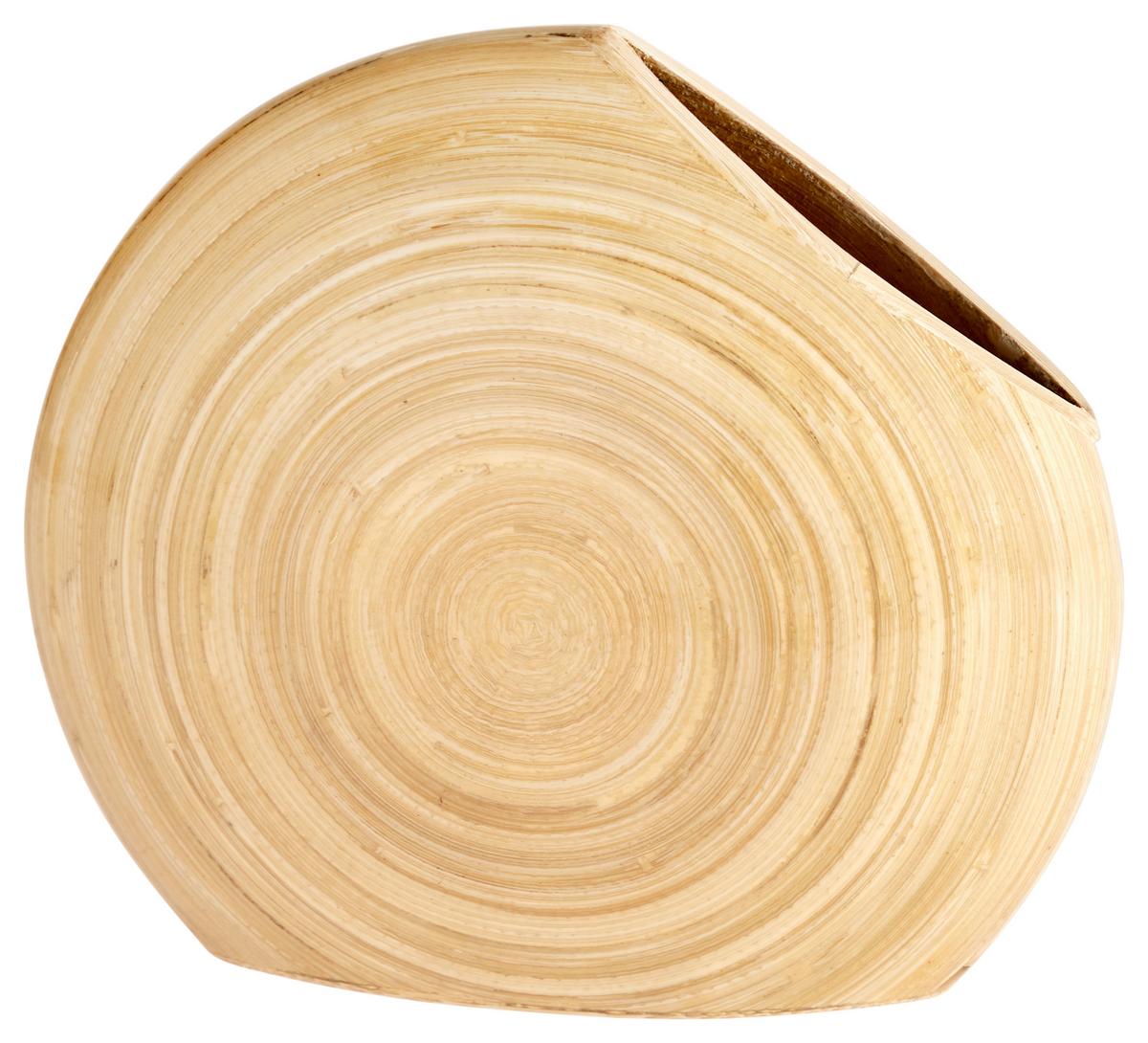 Vase Carlota Oval Bambus Naturfarben H: 17 cm - Naturfarben, MODERN, Naturmaterialien (20/17cm) - James Wood