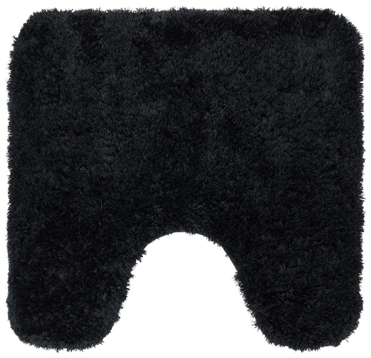 WC predložka Chris, 50/50cm, čierna - čierna, textil (50/50cm) - Premium Living