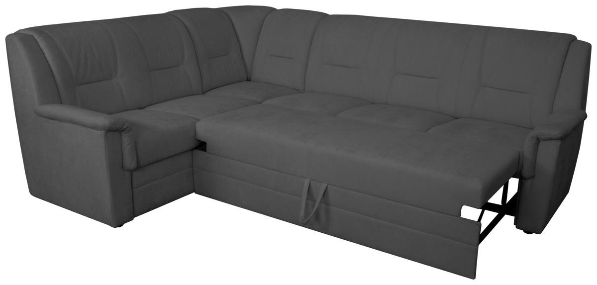 ECKSCHLAFSOFA Rafael, Graphit S: 279x224cm - Beige/Schwarz, Trend, Textil (279/224cm)