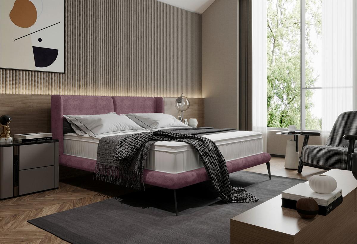 Polsterbett Tessina Sorisso - Creme/Altrosa, MODERN, Textil (180/200cm) - Livetastic