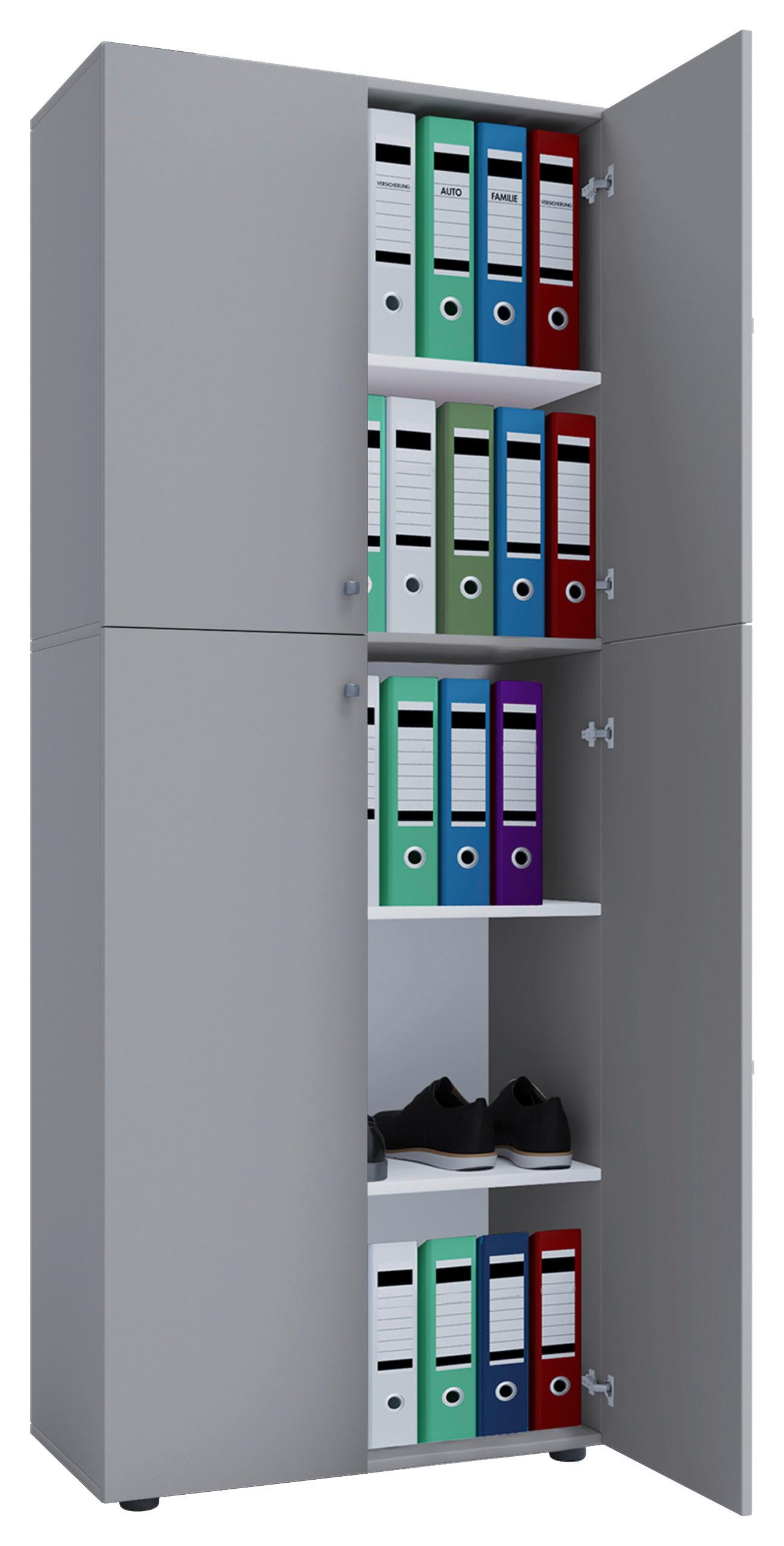 Aktenschrank Lona Grau Dekor B: 70 cm