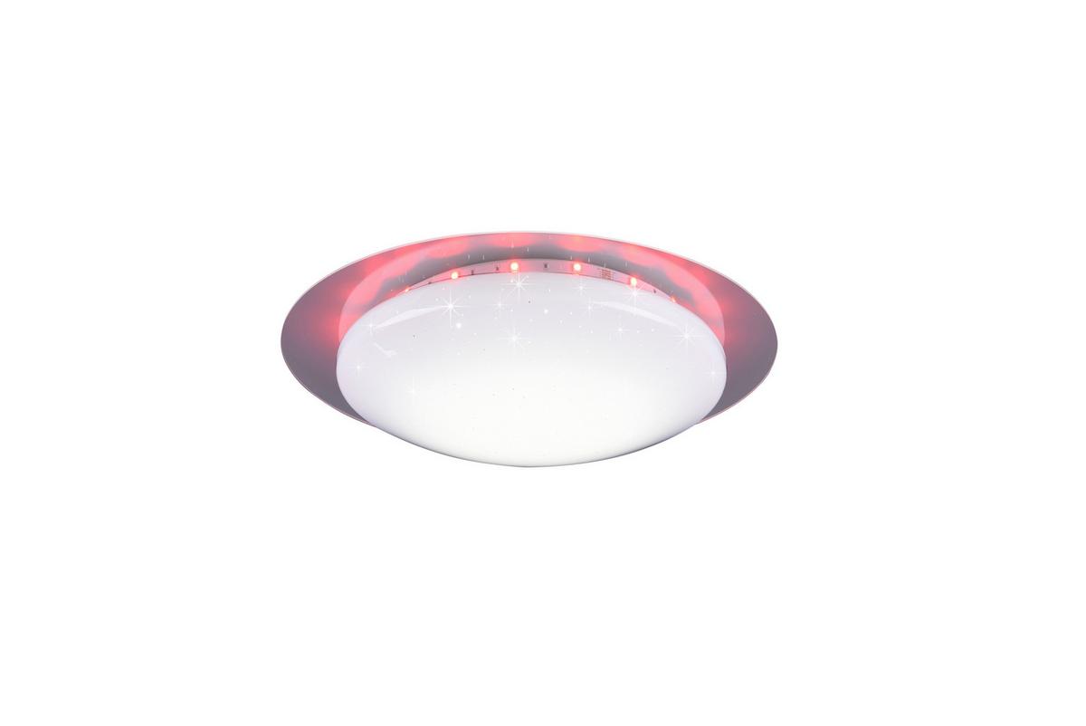 Led-deckenleuchte Ø 35 Cm Mit Sternenhimmel - Klar/Weiß, Basics, Kunststoff (35/8,7cm)