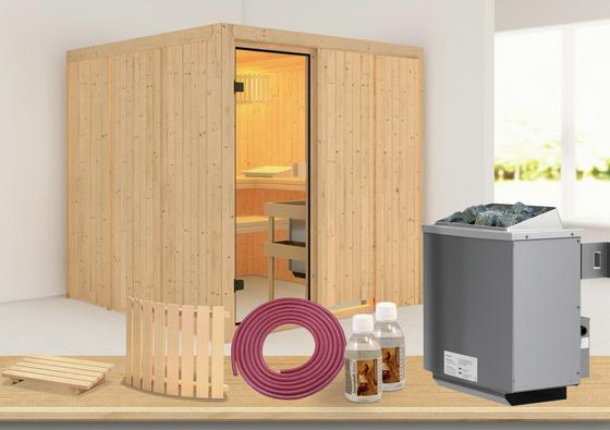 Sauna mit Ofen und Zubehör Sauna mit Ofen und Zubehör