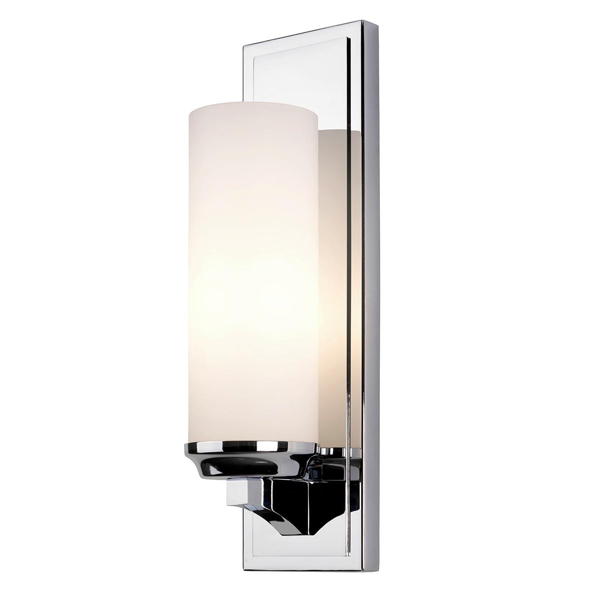 Bad-Wandleuchte Ip44 Chromfarben L: 11,4 cm - Chromfarben, Basics, Glas/Metall (11.4/12,9/40,9cm) - Elstead Lighting