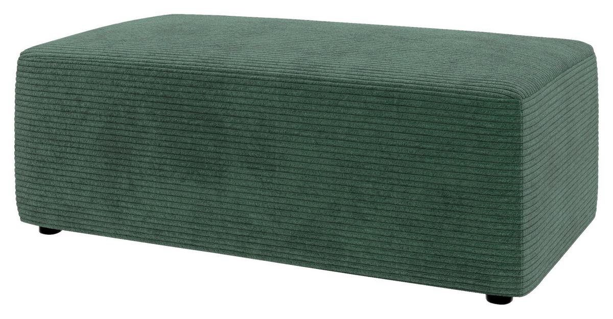 Hocker Wien, D. Grün B: 112 Cm - Dunkelgrün/Schwarz, MODERN, Textil (112/44/66cm) - Trendmanufaktur