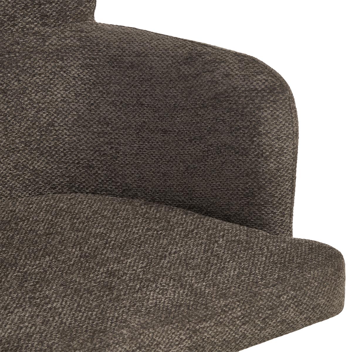 Armlehnstuhl Matteo Webstoff Anthrazit, B: 58,5 cm - Anthrazit/Schwarz, KONVENTIONELL, Holz/Textil (58,5/85/63cm) - Livetastic