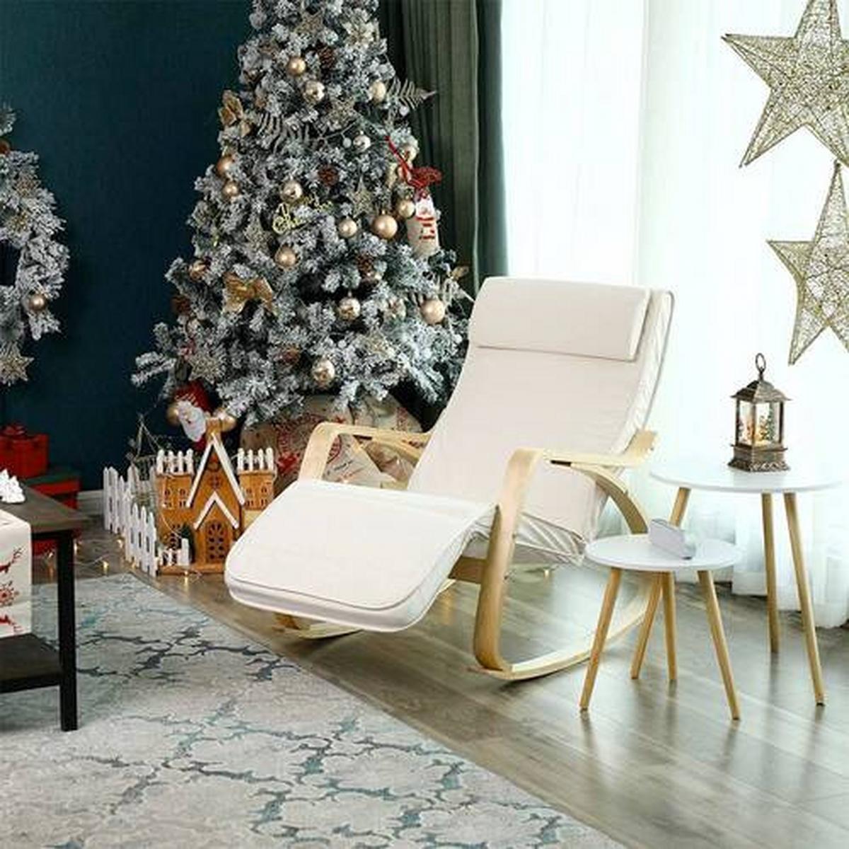 Relaxačné kreslo s vankúšom béžové - béžová, Trend, drevo/textil (115/91/55cm) - Boxxx