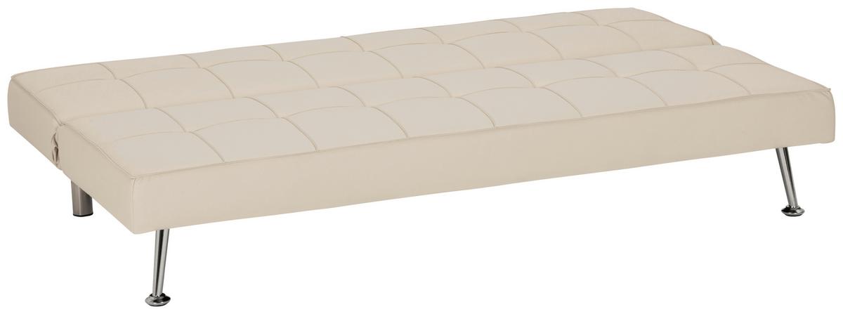 Schlafsofa Silva - Silberfarben/Creme, Basics, Textil (179/74/91cm) - P & B