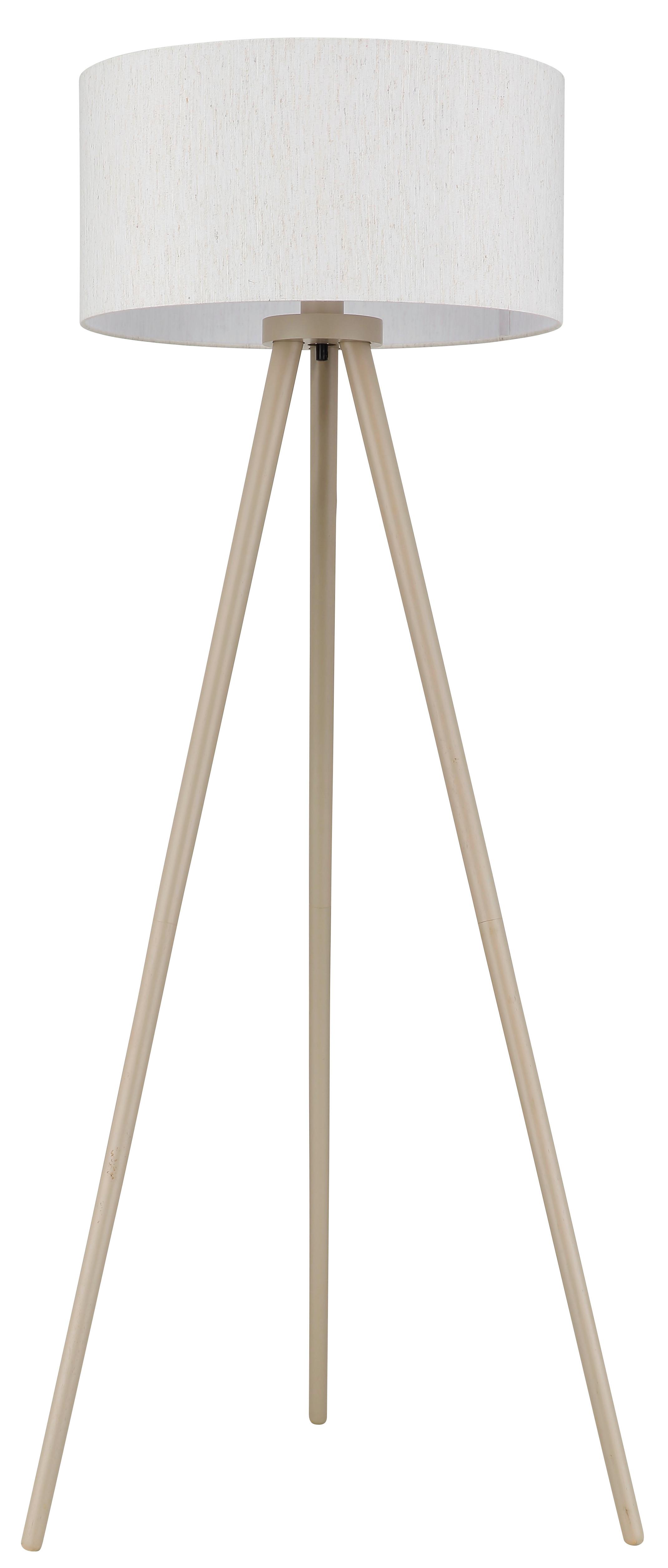 Stehleuchte Holz/Textil 40W, DxH: ca. 57x148 cm - Sandfarben/Naturfarben, Natur, Holz/Textil (57/148cm) - Globo