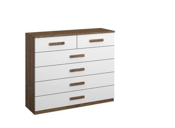 Komoda Bernau - bílá/barvy dubu, Moderní, dřevěný materiál (100/86/37cm) Komoda Bernau - bílá/barvy dubu, Moderní, dřevěný materiál (100/86/37cm)