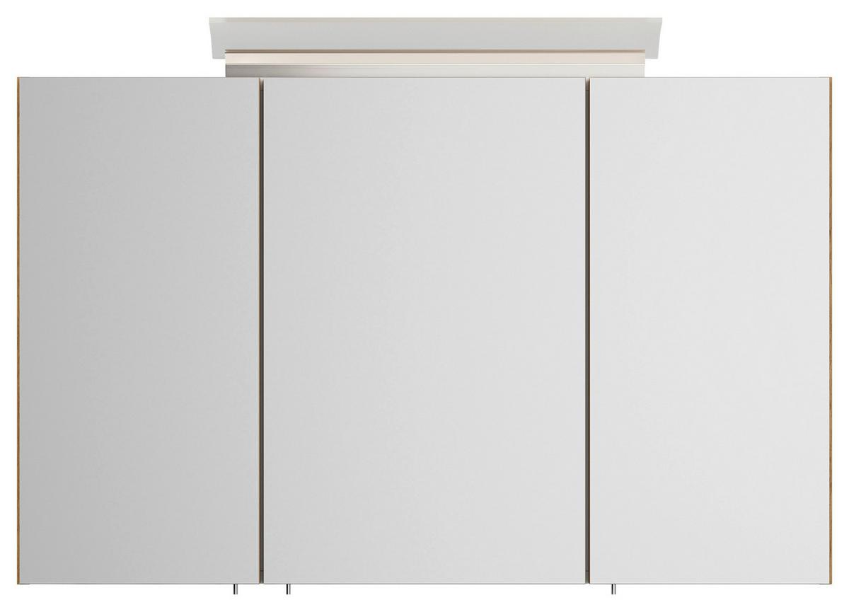 Spiegelschrank Eiche Dekor B: 100 cm - Eichefarben, MODERN, Glas/Holzwerkstoff (100/62/17cm) - MID.YOU