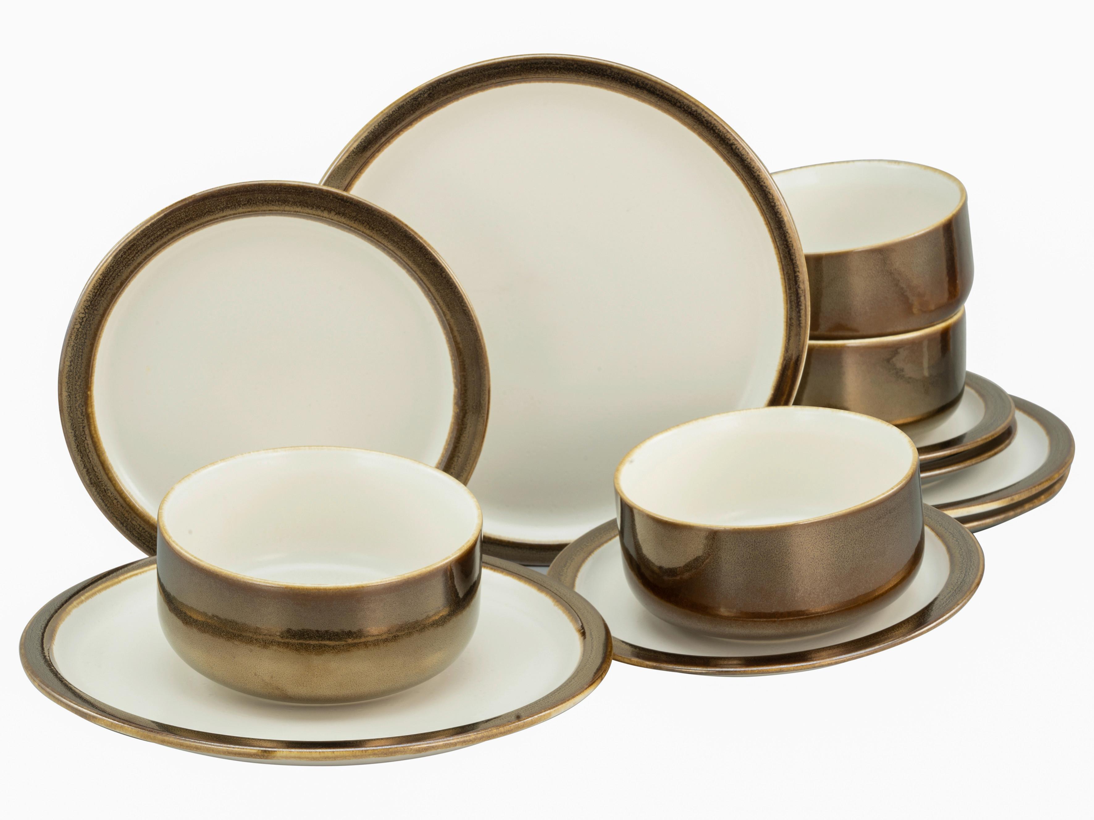 Tafelservice Keramik 4 Personen Geschirr Set