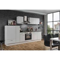 Küchenblock White-Classic - Graphitfarben/Weiß, KONVENTIONELL, Holzwerkstoff (300cm) - Menke