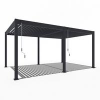 Pergola 360x530 cm Weiß, Wetterbeständig - Graphitfarben, Basics, Metall (360/530/255cm)