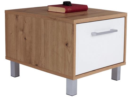 Nachtkästchen Box - Eichefarben/Alufarben, MODERN, Holzwerkstoff (50/37/50cm) Nachtkästchen Box - Eichefarben/Alufarben, MODERN, Holzwerkstoff (50/37/50cm)