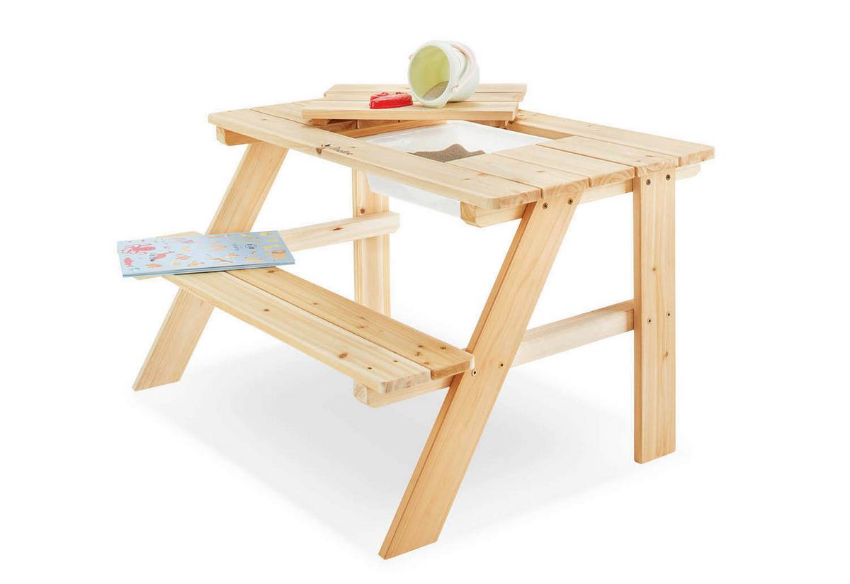 Kindersitzgruppe Spieltisch - Naturfarben, Basics, Holz (88/50/68cm) - Pinolino