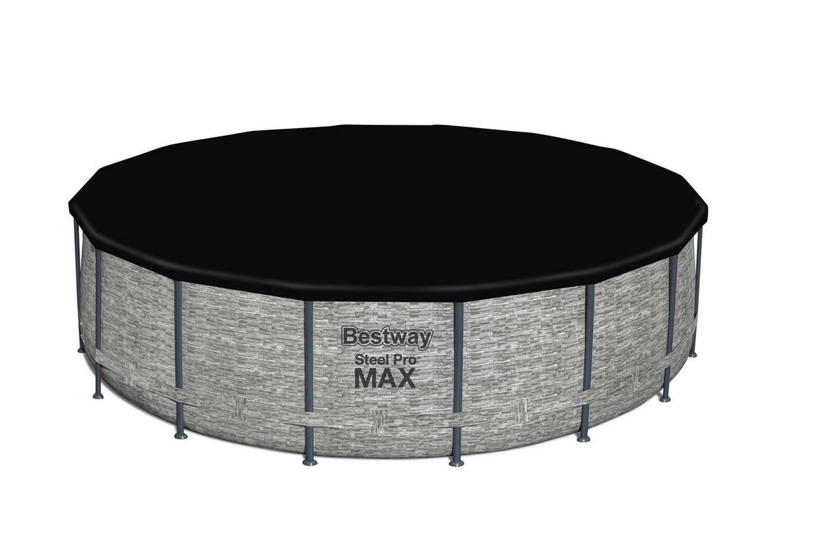 Medence Szett Alma - kék/szürke, Basics, műanyag/fém (488/122cm) - Bestway