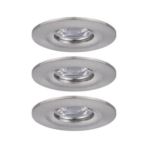 LED-Deckenleuchte Ø 6,5 cm 3er-Set Alufarben Rund - Alufarben, Basics, Metall (6,5cm) - Paulmann