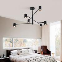 Deckenleuchte Lp-731/6p Bk_snow 6 - Schwarz, Design, Metall (80/12/44.5cm)
