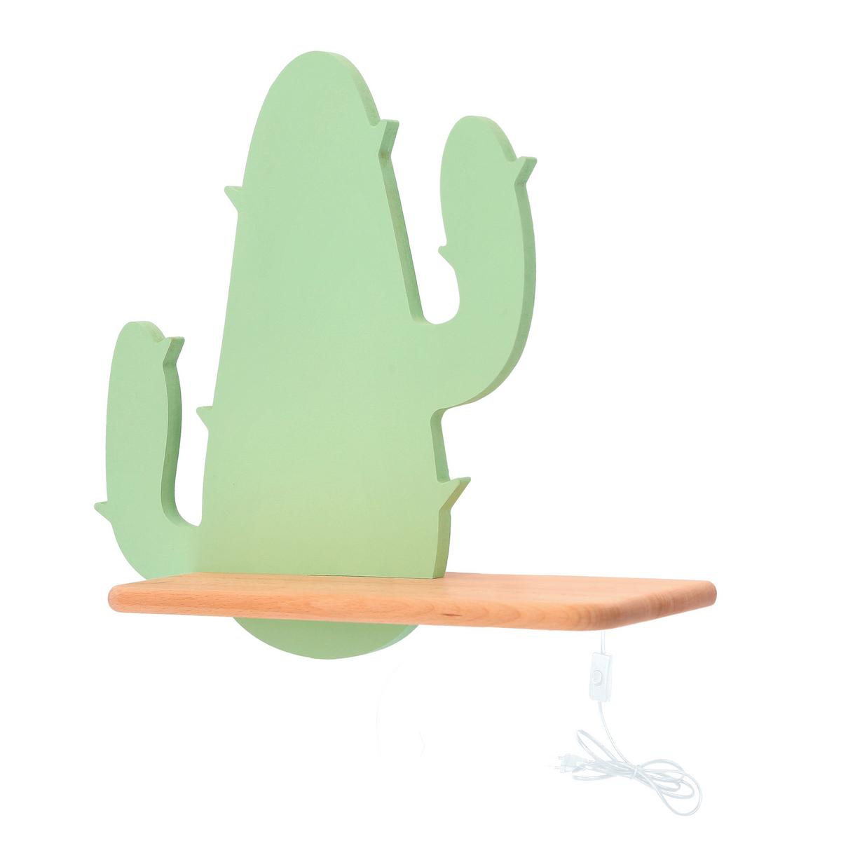 Kinderwandleuchte 21-01009 Cactus 2 - Grün, Basics, Holz/Holzwerkstoff (33/12/29.5cm)