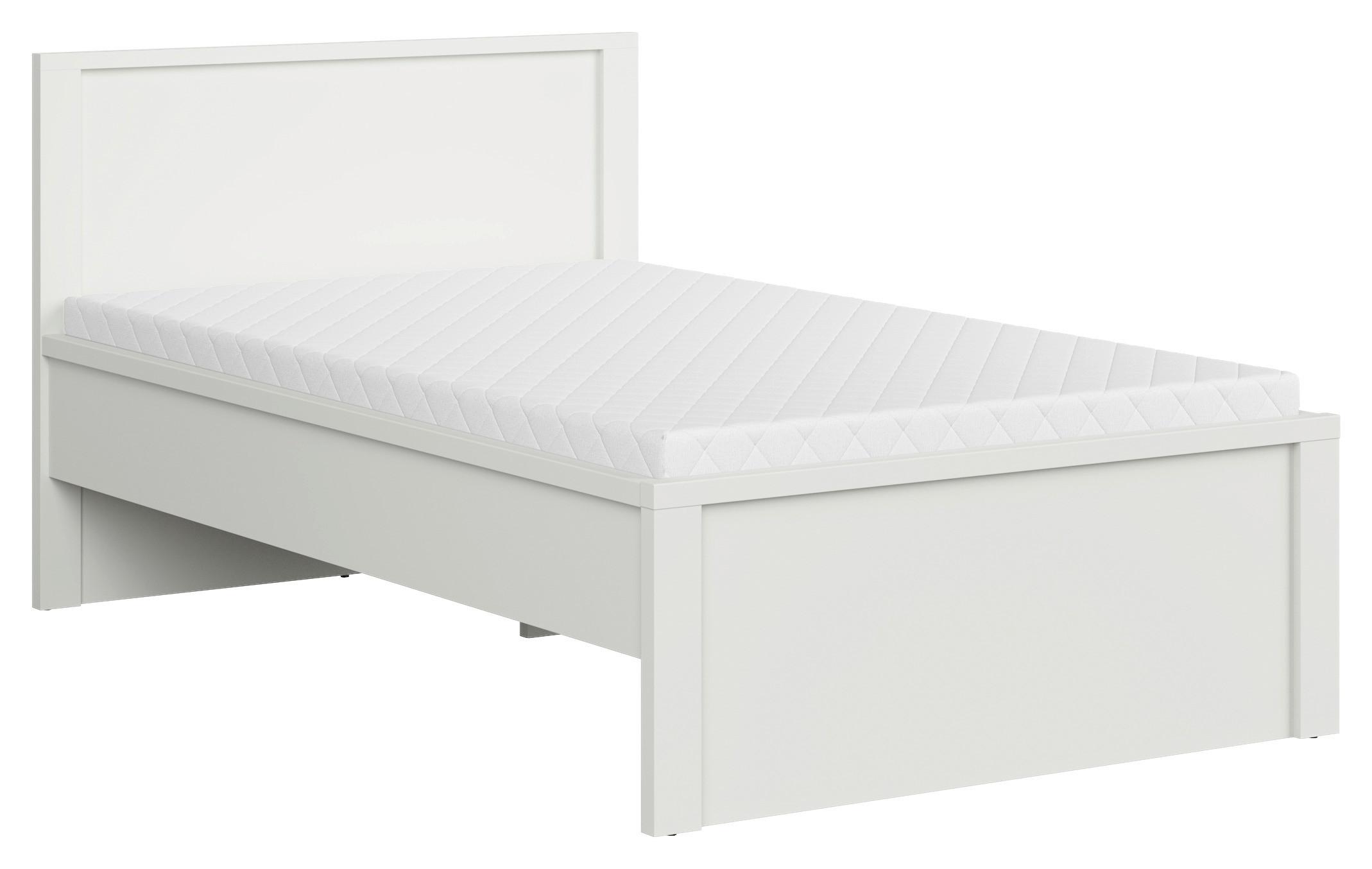 Bett Kaspian - Weiß, MODERN, Holzwerkstoff (120/200cm) - MID.YOU