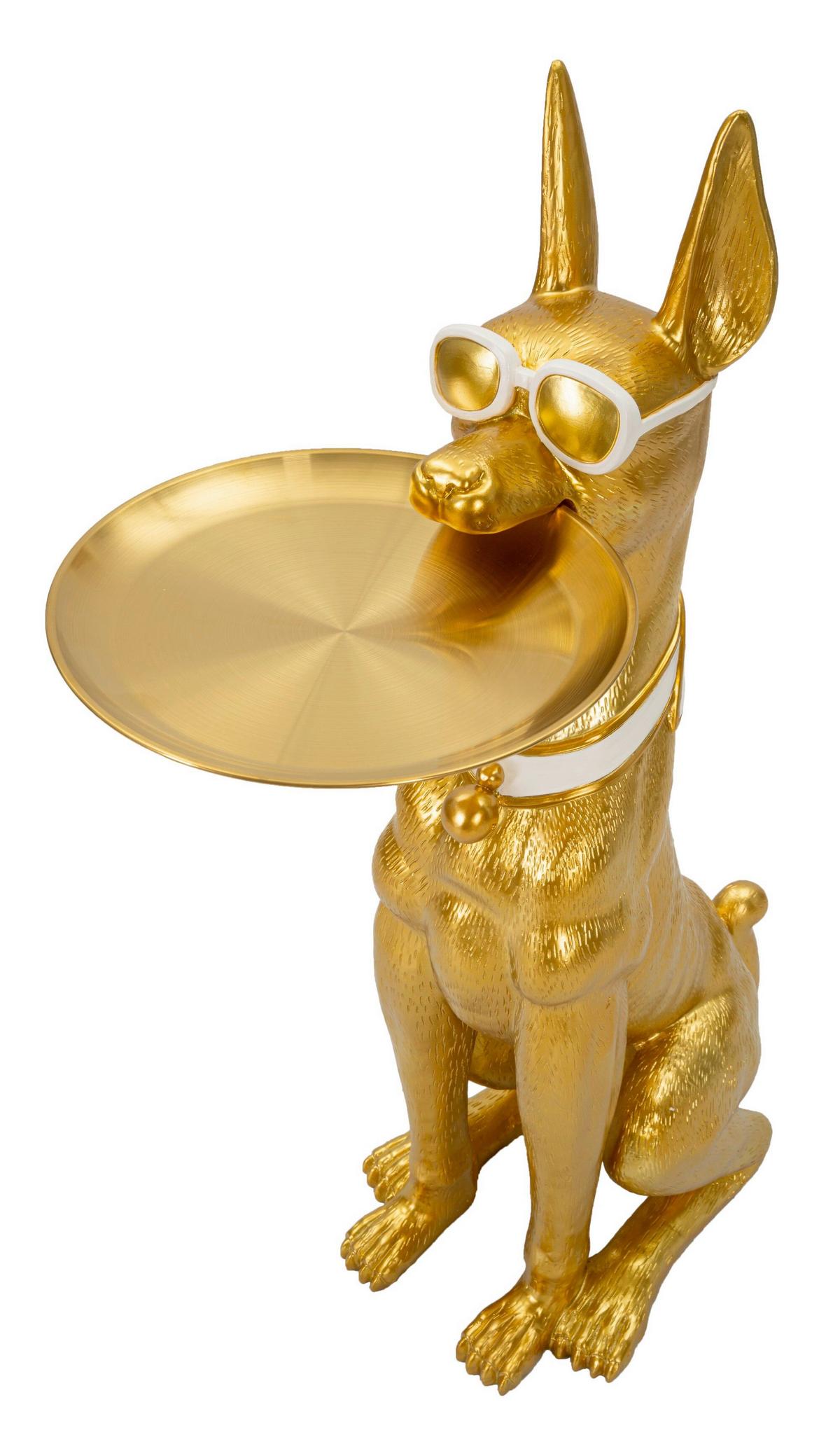 Skulptur Kunststoff/metall, Gold - Basics, Kunststoff/Metall (39/91/25cm)