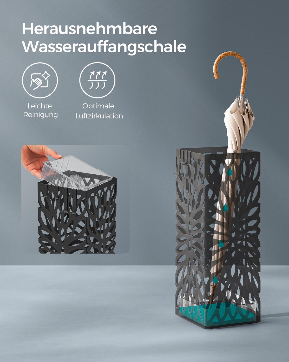 Schirmständer Schwarz B: 15,5 Cm - Schwarz, Basics, Metall (15,5/41/15,5cm)