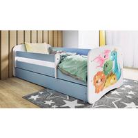 Kinder-/Juniorbett Babydreams Inkl. Matratze 80x160 - Blau/Birkefarben, MODERN, Holz/Holzwerkstoff (80/160cm) - MID.YOU