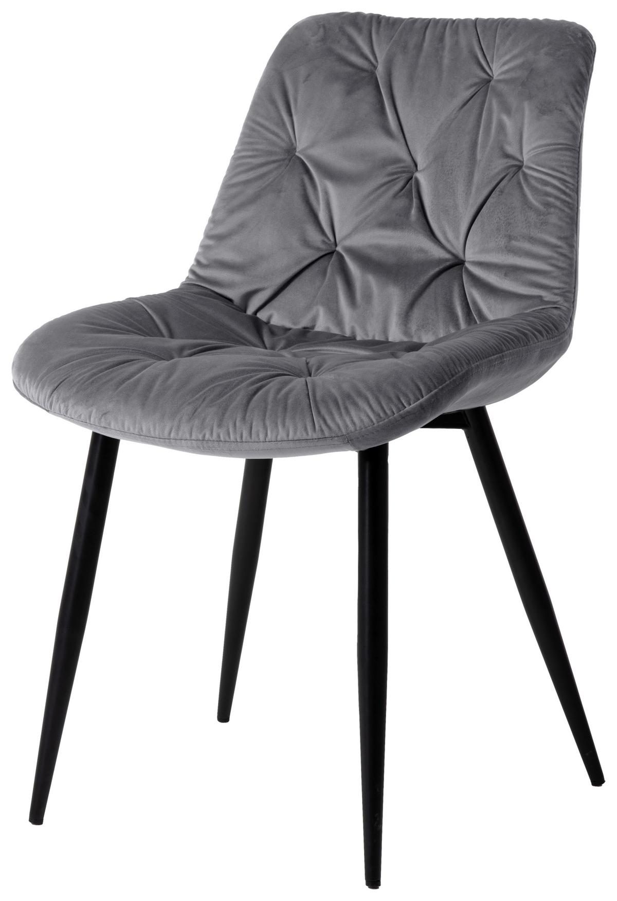 ŽIDLE LIVIA - šedá/černá, Moderní, kov/dřevo (51/86/61cm) - Mömax