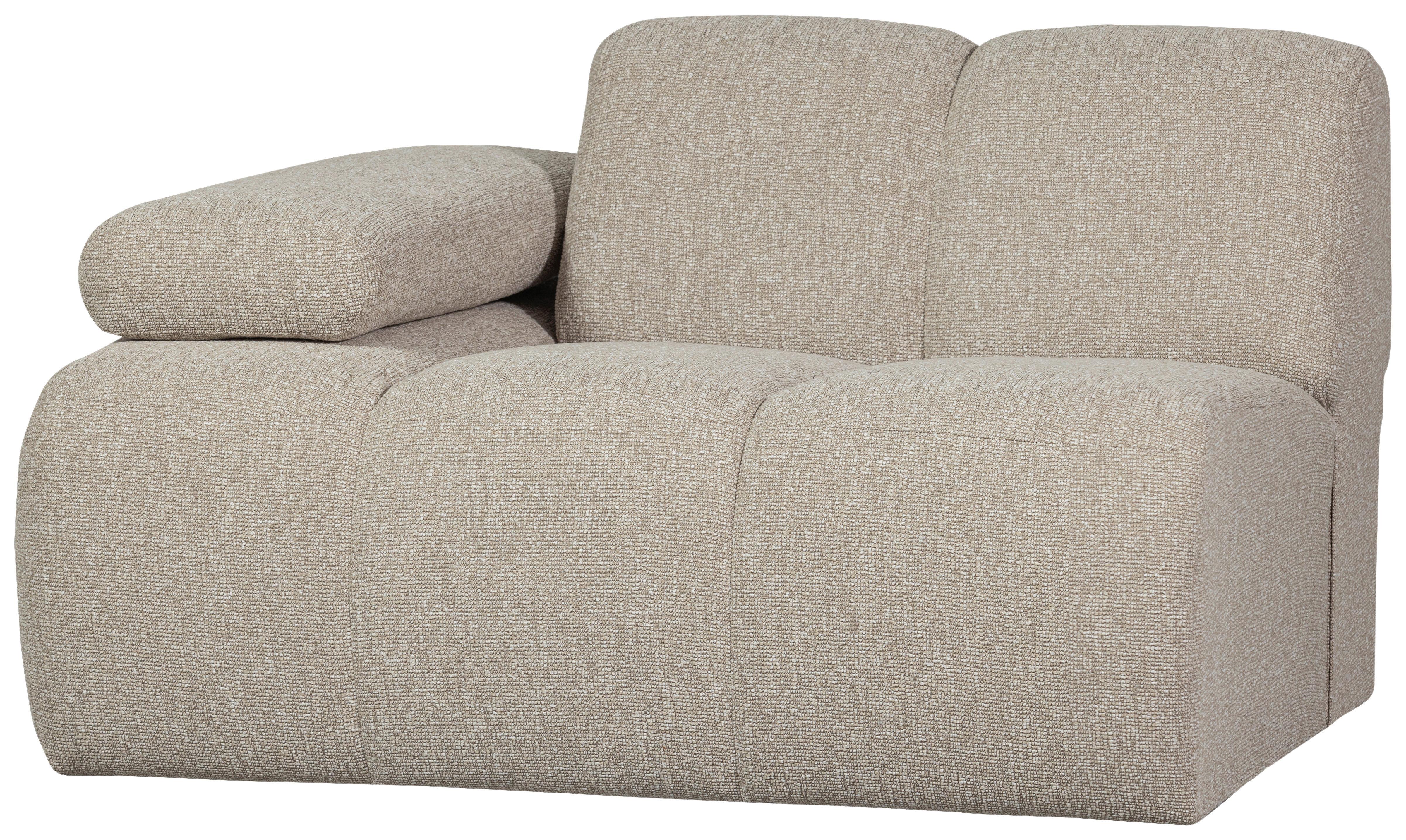 Sofaelement Mojo Beige B: 97cm - Beige/Schwarz, Design, Textil (97/74/124cm) - Livetastic
