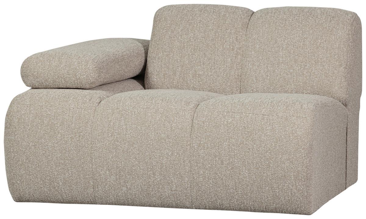 Sofaelement Mojo Beige B: 97cm - Beige/Schwarz, Design, Textil (97/74/124cm) - Livetastic