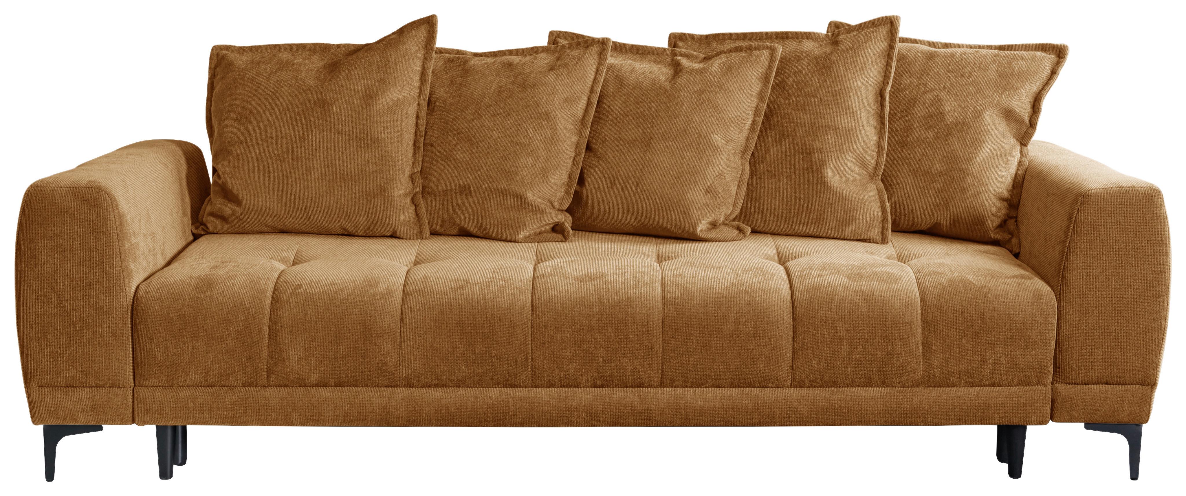Schlafsofa Weronika, Hellbraun B: 247 Cm - Hellbraun/Schwarz, Design, Holz/Holzwerkstoff (247/94/90cm) - MID.YOU