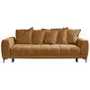 Schlafsofa Weronika, Hellbraun B: 247 Cm - Hellbraun/Schwarz, Design, Holz/Holzwerkstoff (247/94/90cm) - MID.YOU