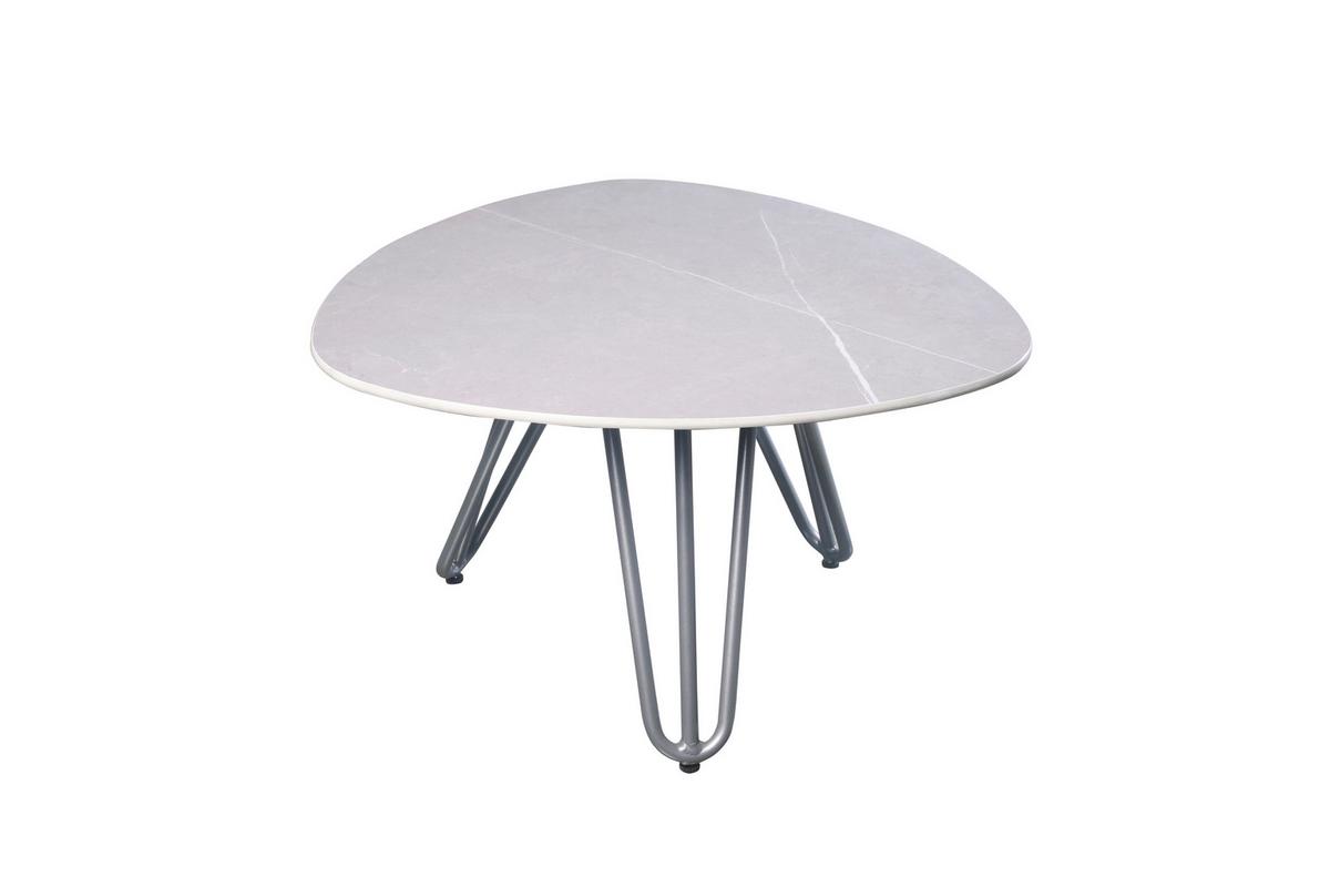 Loungetisch Emilia - Grau, MODERN, Metall (68/68/39cm) - Gardenson