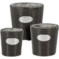 Kaspó Szett - természetes anyagok (25/25/25cm)