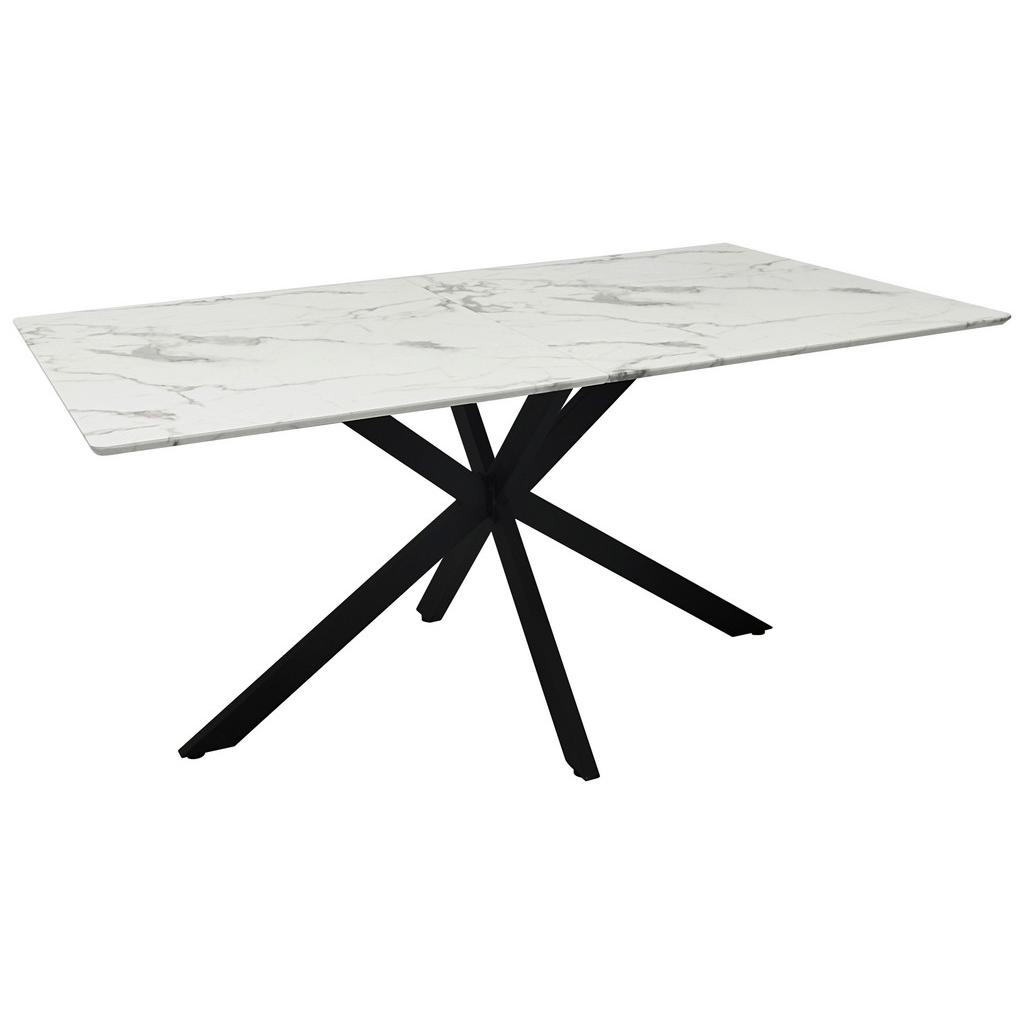 Esstisch Alba 160x90 Cm Schwarz/ Weiß