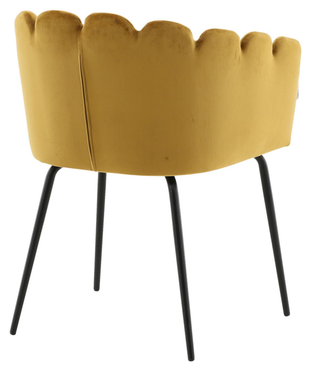 Stuhl Limhamn - Gelb, Design, Textil/Metall (61/76.56/54cm) - Livetastic