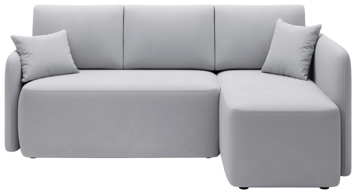Ecksofa Hadson Hellgrau S: 206x150 Cm - Hellgrau/Schwarz, Design, Textil (206/150cm) - P & B
