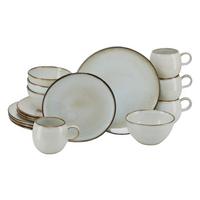 Kombiservice 16tlg. Steinzeug, hellgrau - Hellgrau, Basics, Keramik - Creatable