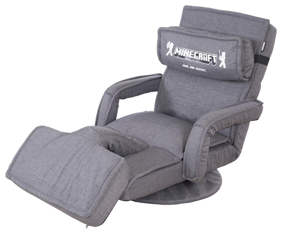 Polstersessel Mit Armlehnen Minecraft Stoffbezug Grau - Grau, MODERN, Textil/Metall (62/80/60cm) - Minecraft