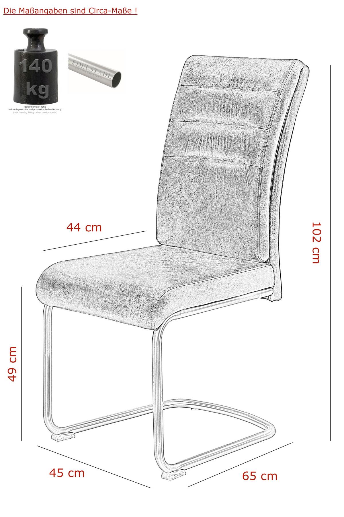 Tischgruppe Paula IIi G - Eichefarben/Anthrazit, MODERN, Holzwerkstoff/Textil (140-220/76/90cm) - MID.YOU